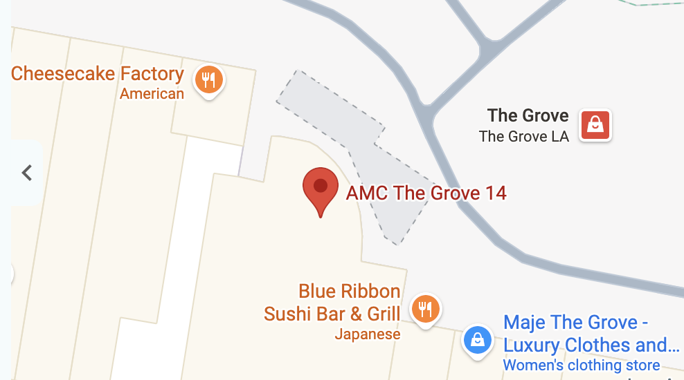 Map of Los Angeles Giving Machine at The Grove